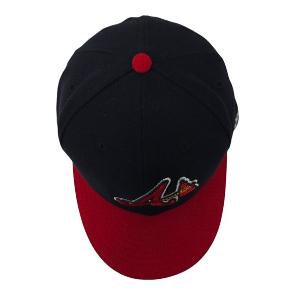 Atlanta Braves Fitted 7 1/2 Hat MLB Embroidered Tomahawk Cap USA Made New Era - Picture 6 of 13